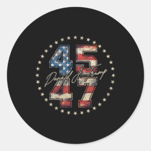 Sticker Rond (2 Côté) Trump Inauguration 2025 Reprendre l'Améri