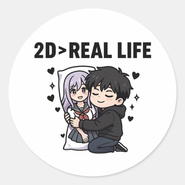 Sticker Rond 2D > Vie Réelle (Devant)