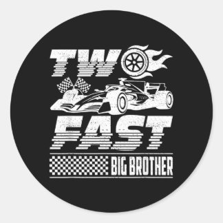 Sticker Rond 2e anniversaire de course Grand frère de l'anniver