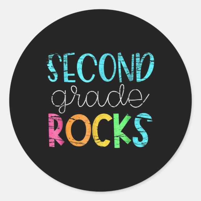 Sticker Rond 2e équipe d'enseignants - La deuxième année roche  (Devant)
