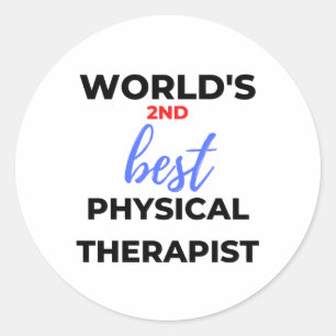 Sticker Rond 2e meilleur physiothérapeute au monde 2