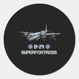 Sticker Rond 2ème guerre mondiale d'aéronefs américains B-29 de