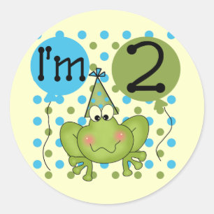 Sticker Rond 2èmes T-shirts et cadeaux d'anniversaire de