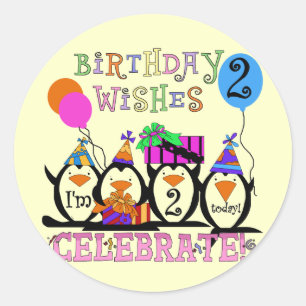 Sticker Rond 2èmes T-shirts et cadeaux d'anniversaire de