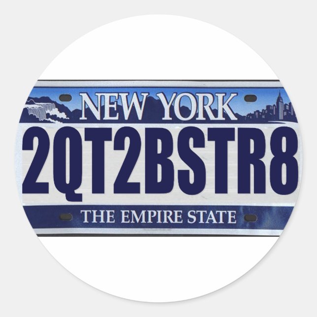 Sticker Rond 2QT2BSTR8 : New York (Devant)
