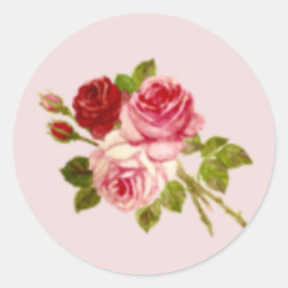 STICKER ROND 3つのバラのシール