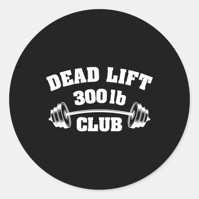 Sticker Rond 300 Lbs Pound Club Gym Weightlifting Powerlift Dea (Devant)