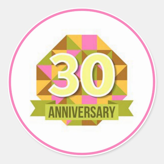 Sticker Rond 30 ans (Devant)