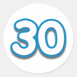 Sticker Rond 30 ans Anniversaire ou anniversaire - Ajouter un t