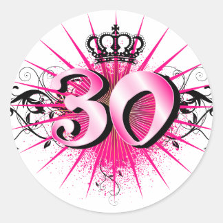 Sticker Rond 30e anniversaire ou anniversaire