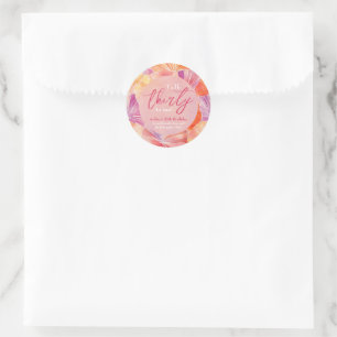 Sticker Rond 30e Anniversaire Parler Trente à moi Fête Faveur