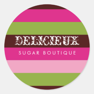 Sticker Rond 311 DelCandy Stripes