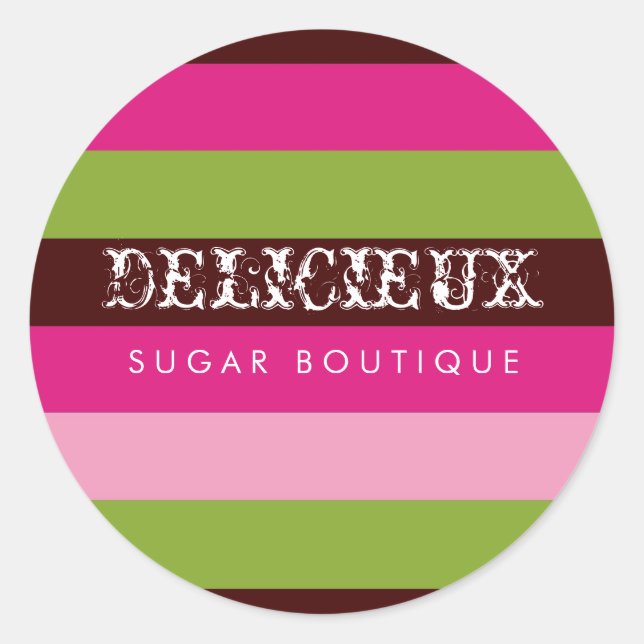 Sticker Rond 311 DelCandy Stripes (Devant)
