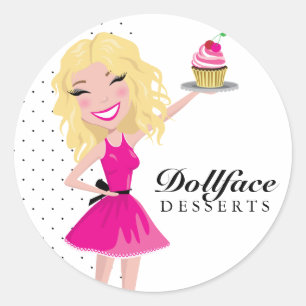 Sticker Rond 311 Dollface Desserts Blondie