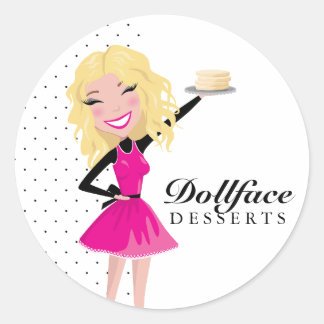 Sticker Rond 311 Dollface Desserts Blondie Cookies