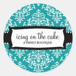 Sticker Rond 311 Glacage sur le gâteau Turquoise
