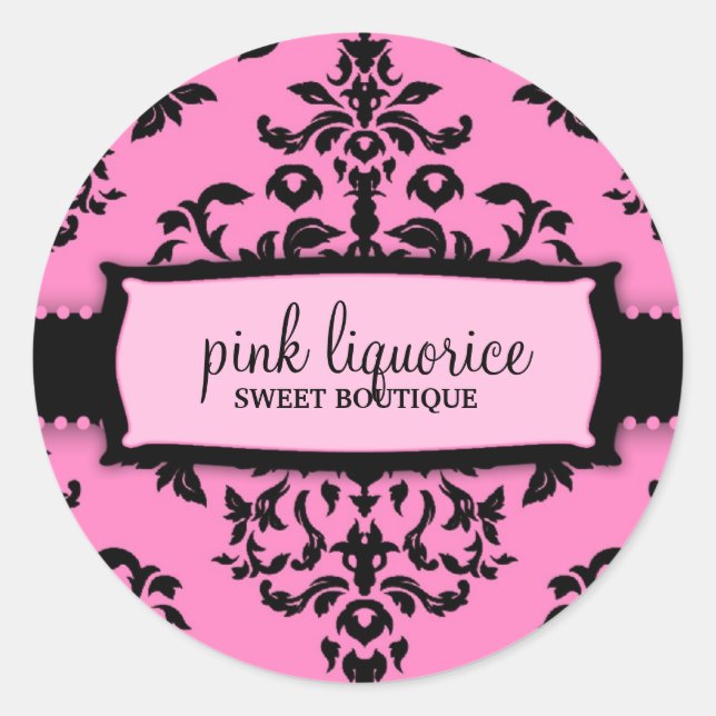 Sticker Rond 311 Glace sur la réglisse rose de gâteau (Devant)