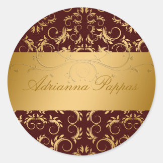 Sticker Rond 311-Golden Divine Chocolat