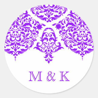 Sticker Rond 311 Mon Cherie Damask Fabuleux Purple