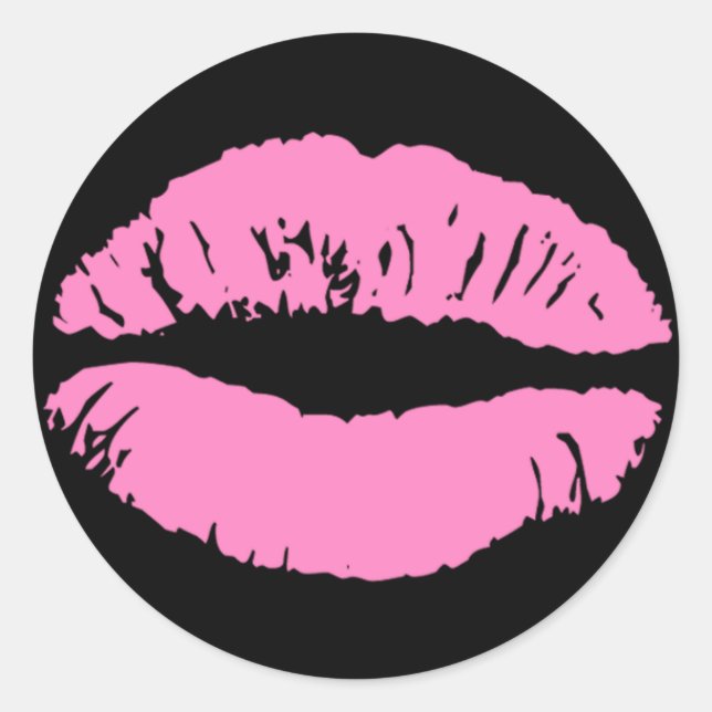 Sticker Rond 311-Oh Embrasse-le ! | Noir (Devant)