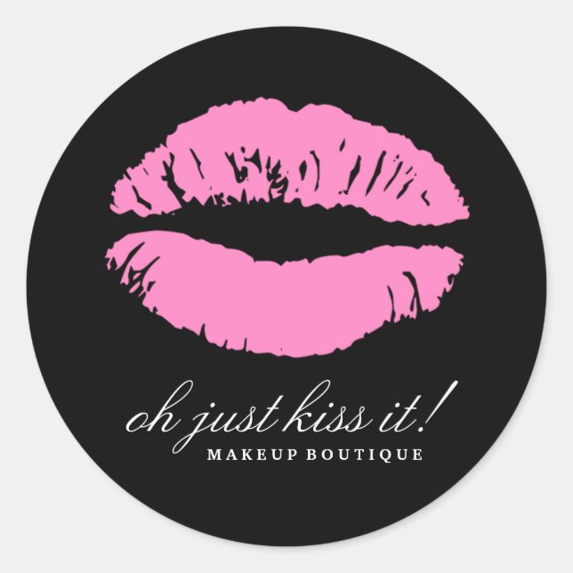 Sticker Rond 311-Oh Embrasse-le ! | Noir (Devant)
