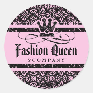 Sticker Rond 311 PInk Grunge Queen