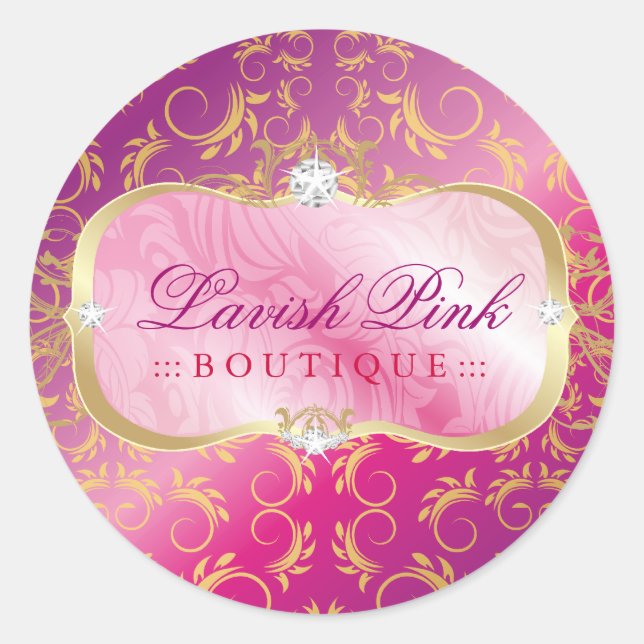 Sticker Rond 311 Plate-forme rose doré Divine rose (Devant)