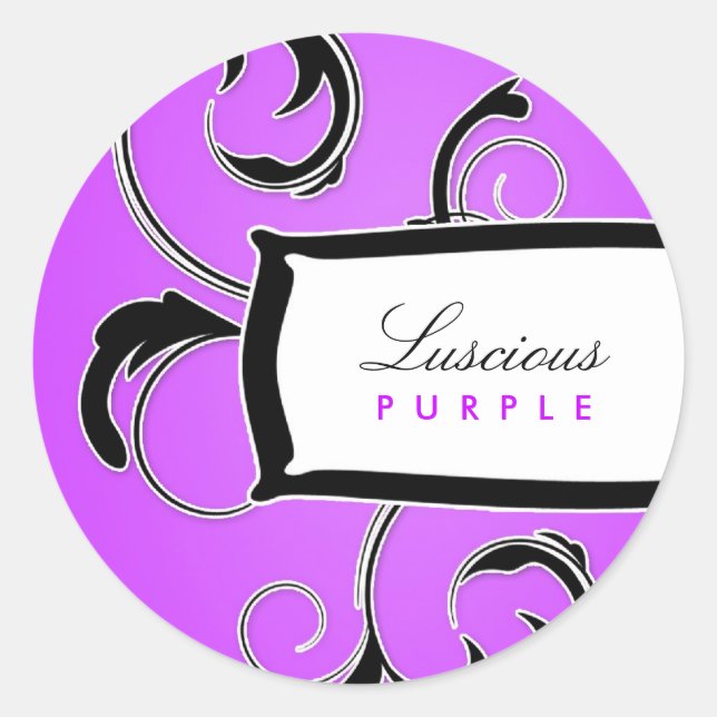 Sticker Rond 311-Roxy violet et noir (Devant)