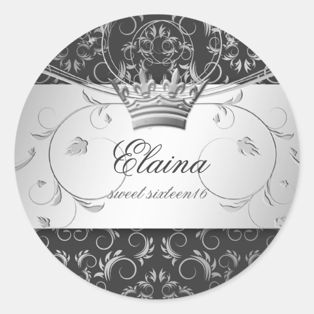 Sticker Rond 311-Silver devinent l'autocollant de gris de (Devant)
