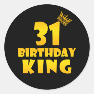 Sticker Rond 31e anniversaire Cadeau pour 31 ans Anniversaire R