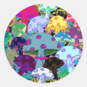 Sticker Rond 32 Champignons #2