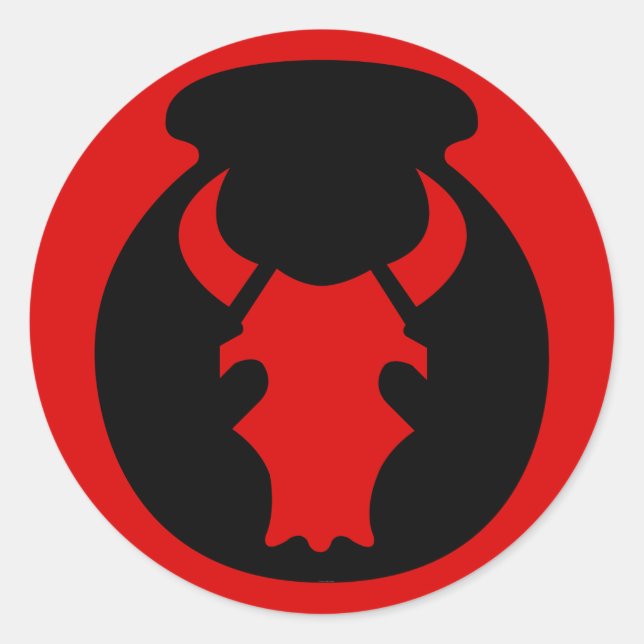 Sticker Rond 34e division d'infanterie de l'armée (Devant)