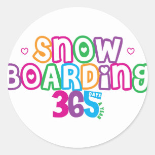 Sticker Rond 365 Embarquement De Neige