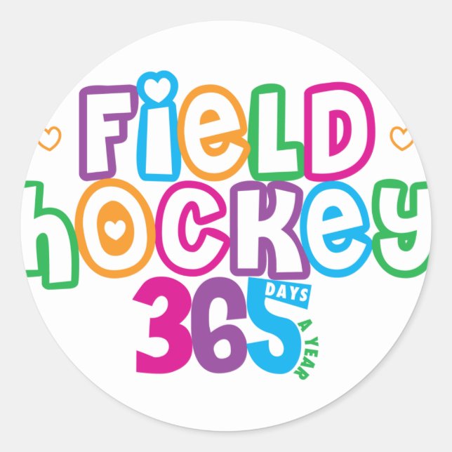 Sticker Rond 365 Hockey sur gazon (Devant)