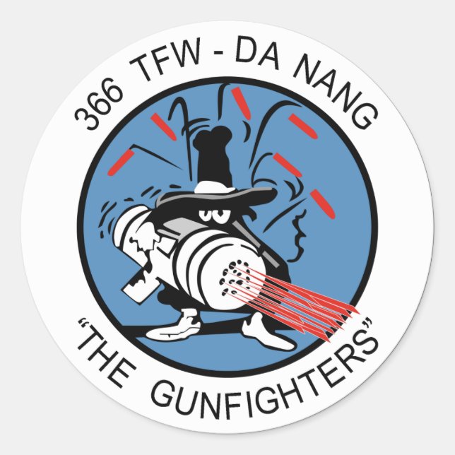 Sticker Rond 366e TFW G un Fighter (Devant)