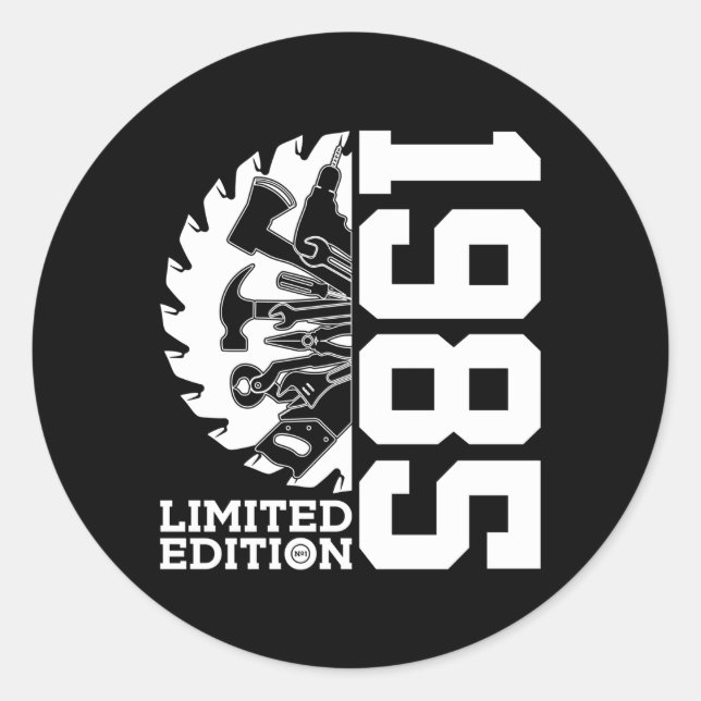 Sticker Rond 38 Ans Janvier 1985 Artisanat Handy 38E (Devant)