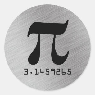 Sticker Rond 3.1459265 Constante Mathématique Pi