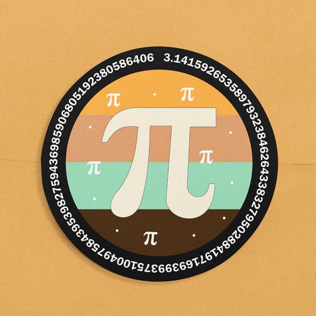 Sticker Rond 3.14 Conception de la Journée nationale Pi - Idée  (Créateur téléchargé)
