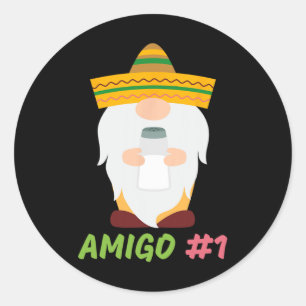 Sticker Rond 3 Amigos Cinco De Mayo Amigo #1 Groupe Corresponda