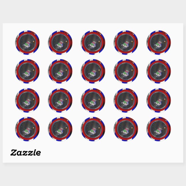 Sticker Rond 3 Cercles - Clown - (Feuille)