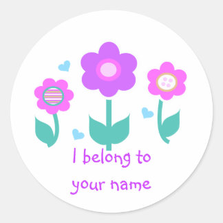 Sticker Rond 3 fleurs