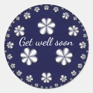 Sticker Rond 3D fleuri stylisé
