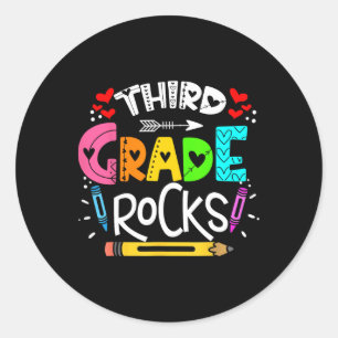 Sticker Rond 3e année déchire Troisième année déchire Ck à l'éc