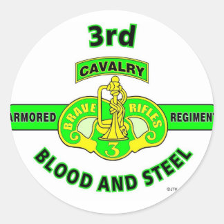 STICKER ROND 3E RÉGIMENT DE CAVALERIE ARMOIRE "RIFAUX DE COUVER
