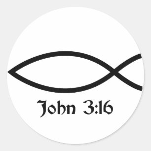 Sticker Rond 3h16 de John