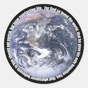 Sticker Rond 3h16 de John - Terre-Autocollant