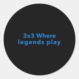 Sticker Rond 3x3 où les légendes jouent