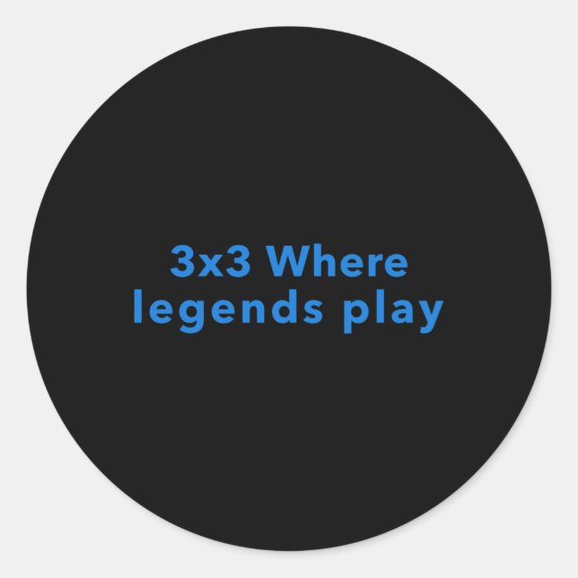 Sticker Rond 3x3 où les légendes jouent (Devant)