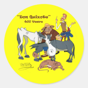 Sticker Rond 400 ans de @QUIXOTEdotTV de Don don Quichotte
