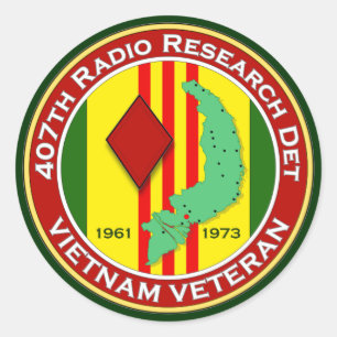 Sticker Rond 407th RRD - Asa Vietnam